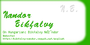 nandor bikfalvy business card